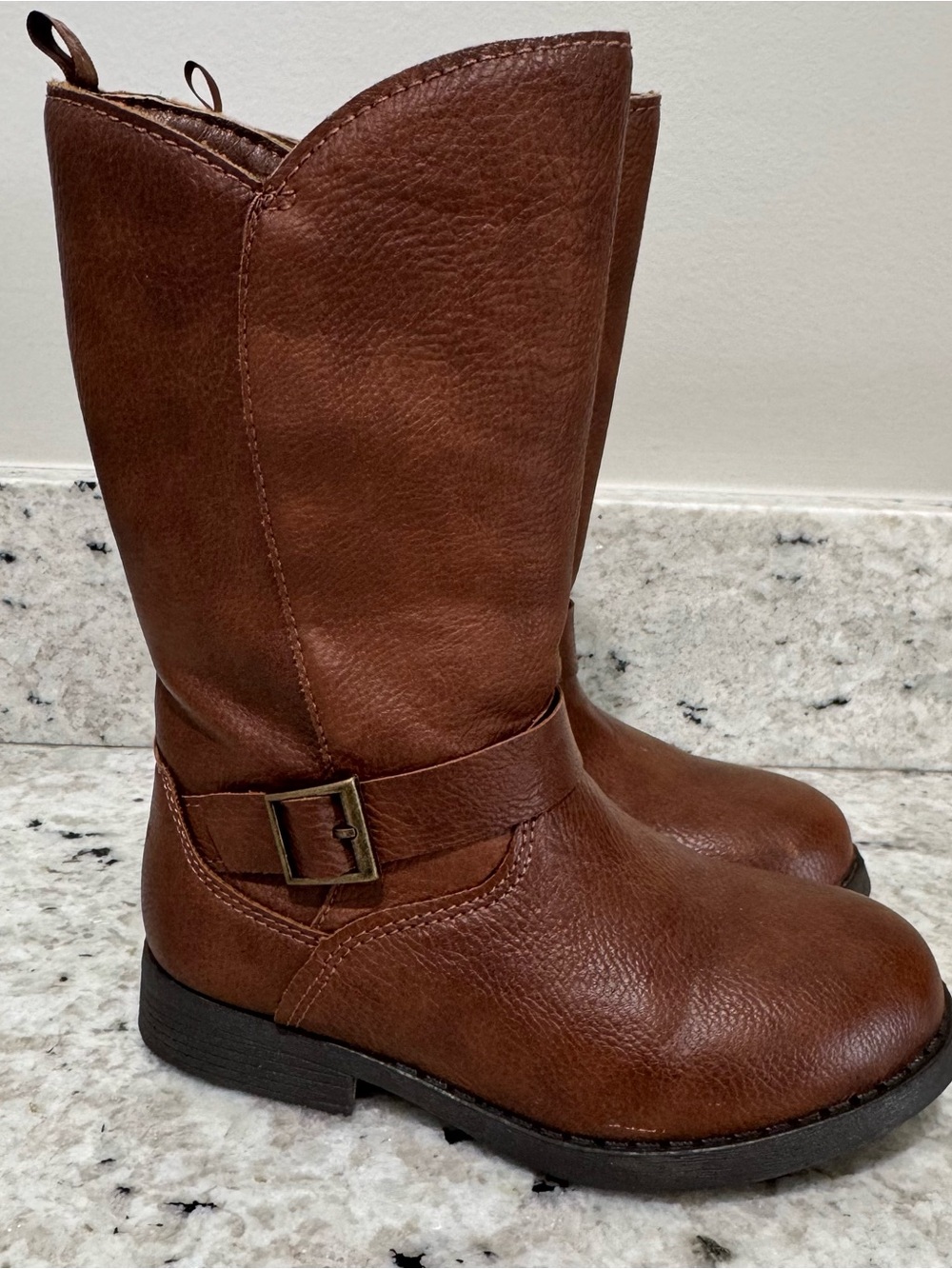 OshKosh B'gosh Brown Pull-On Kids Buckle Boots